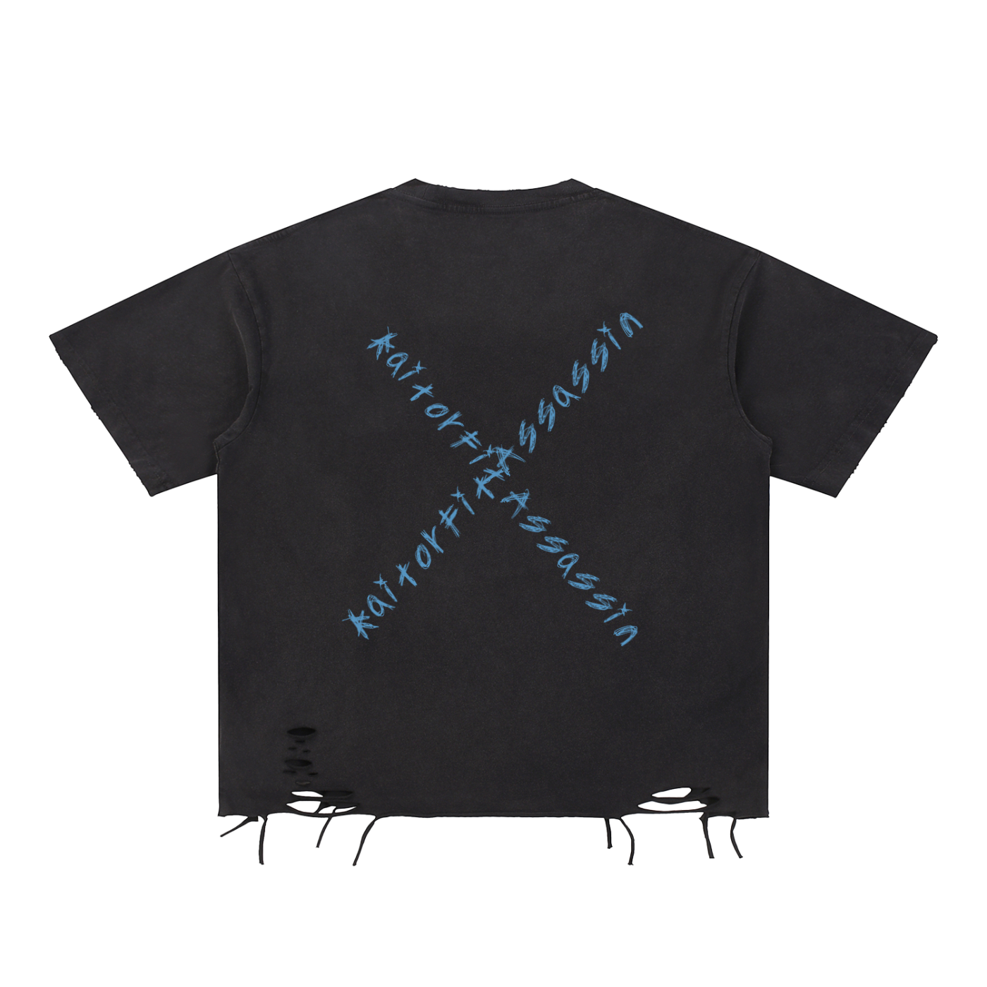 Snow Washed Raw-Hem T-Shirt