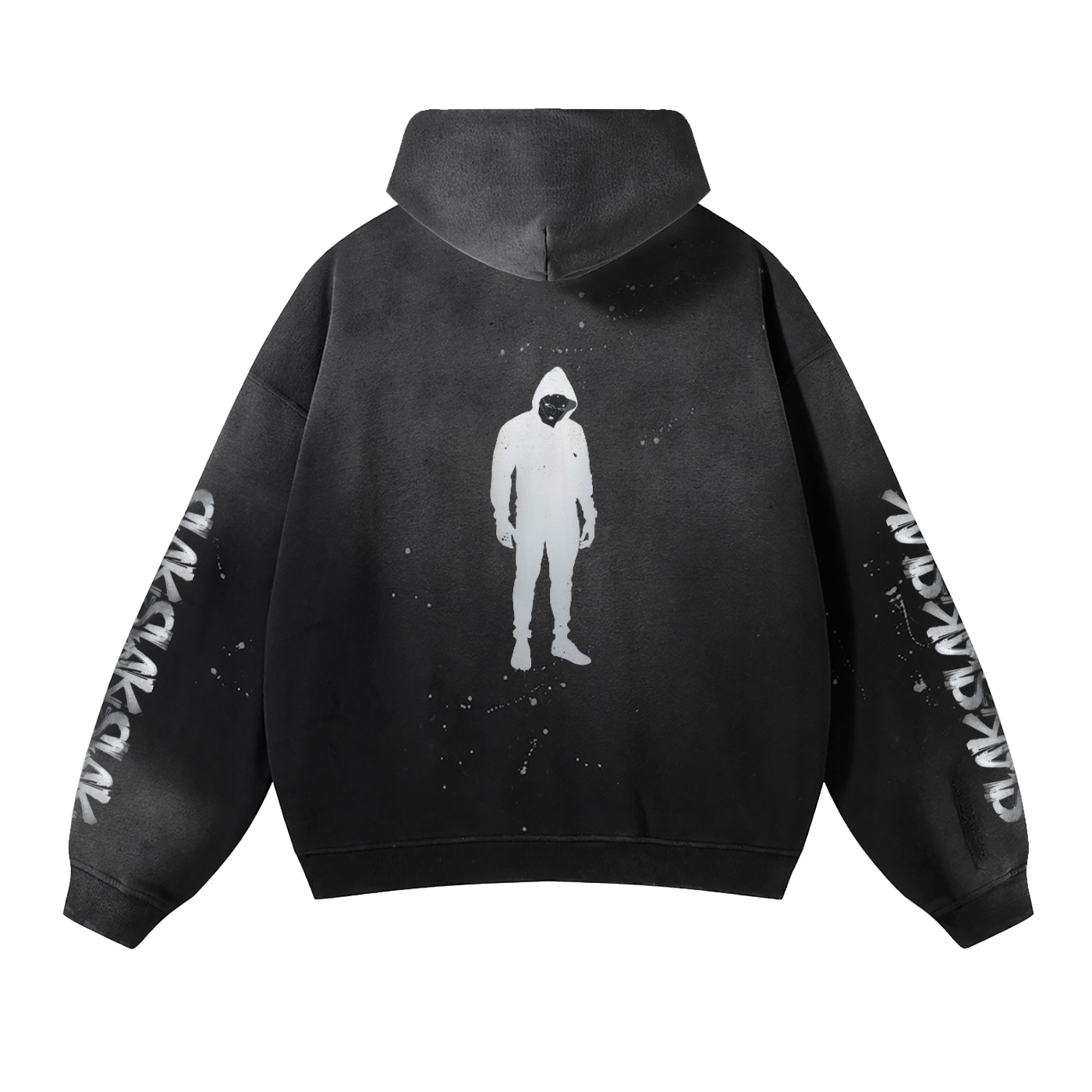 Vintage Washed Frayed Fleece Hoodie