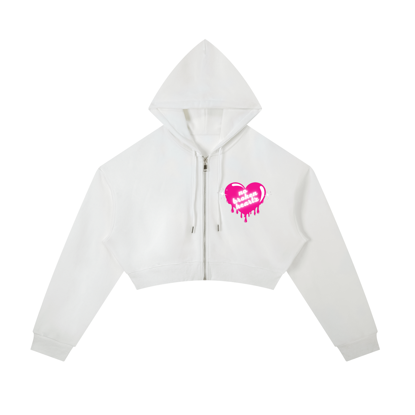 Essential Cropped Zip-Up Hoodie