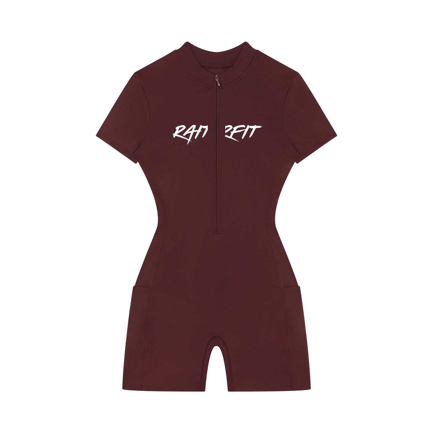 Women's Quarter-Zip Short Sleeve Romper