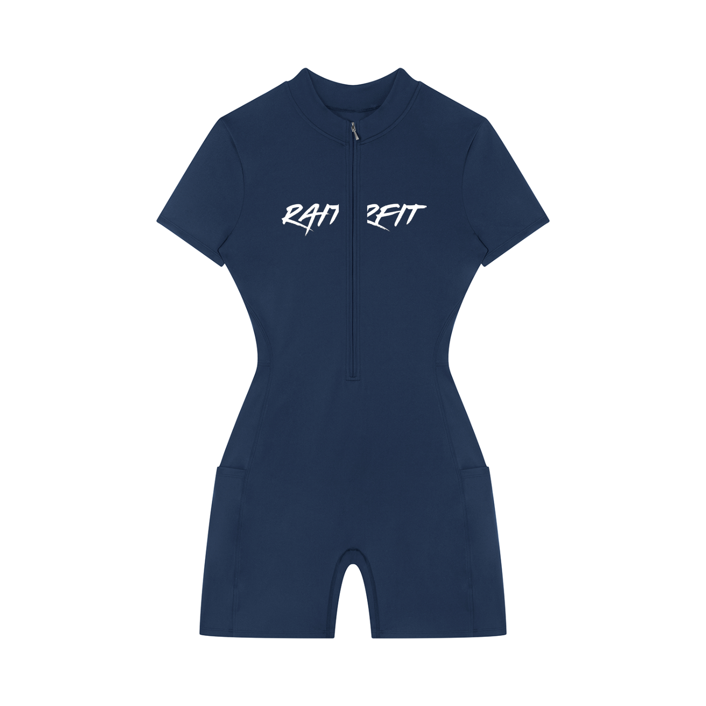 Women's Quarter-Zip Short Sleeve Romper