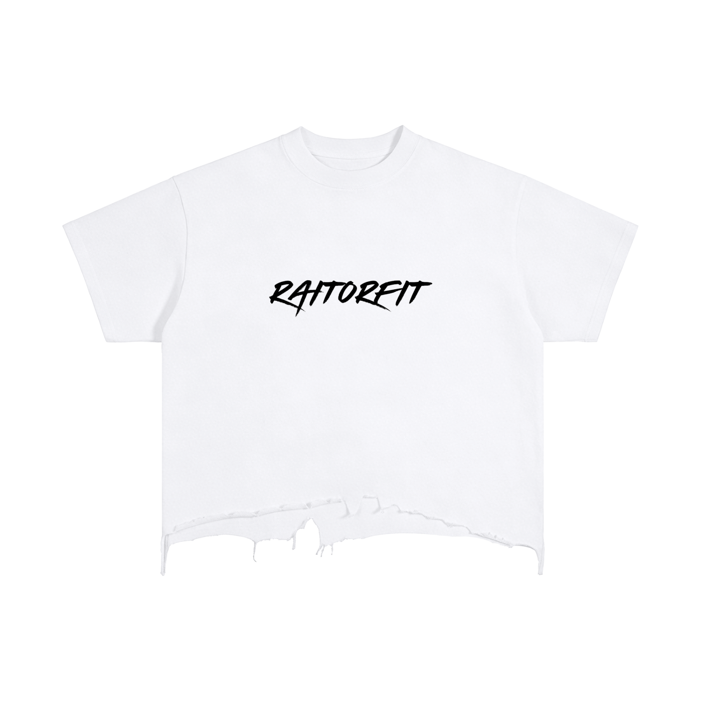 Vintage Wash Boxy Distressed Hem T-Shirt