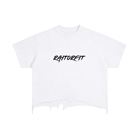 Vintage Wash Boxy Distressed Hem T-Shirt