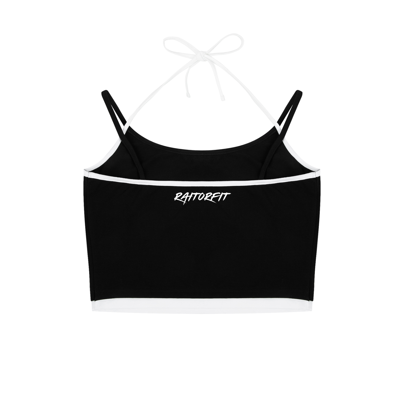 Contrast Binding Halter Tank Top