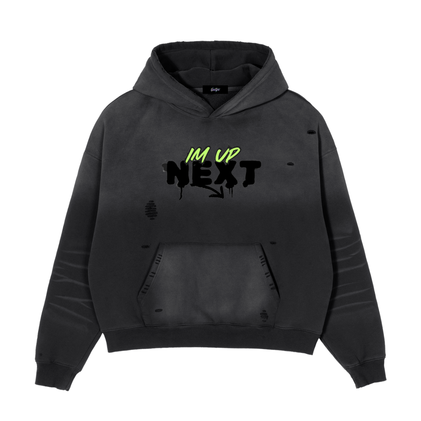 Frayed Sunfade Boxy Fleece Hoodie