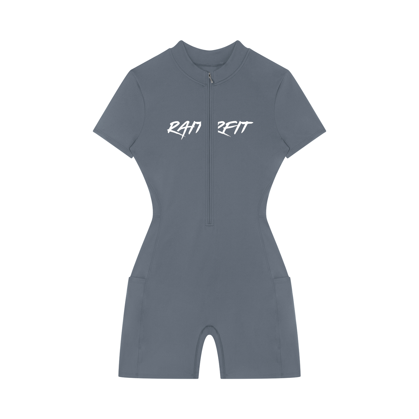 Women's Quarter-Zip Short Sleeve Romper