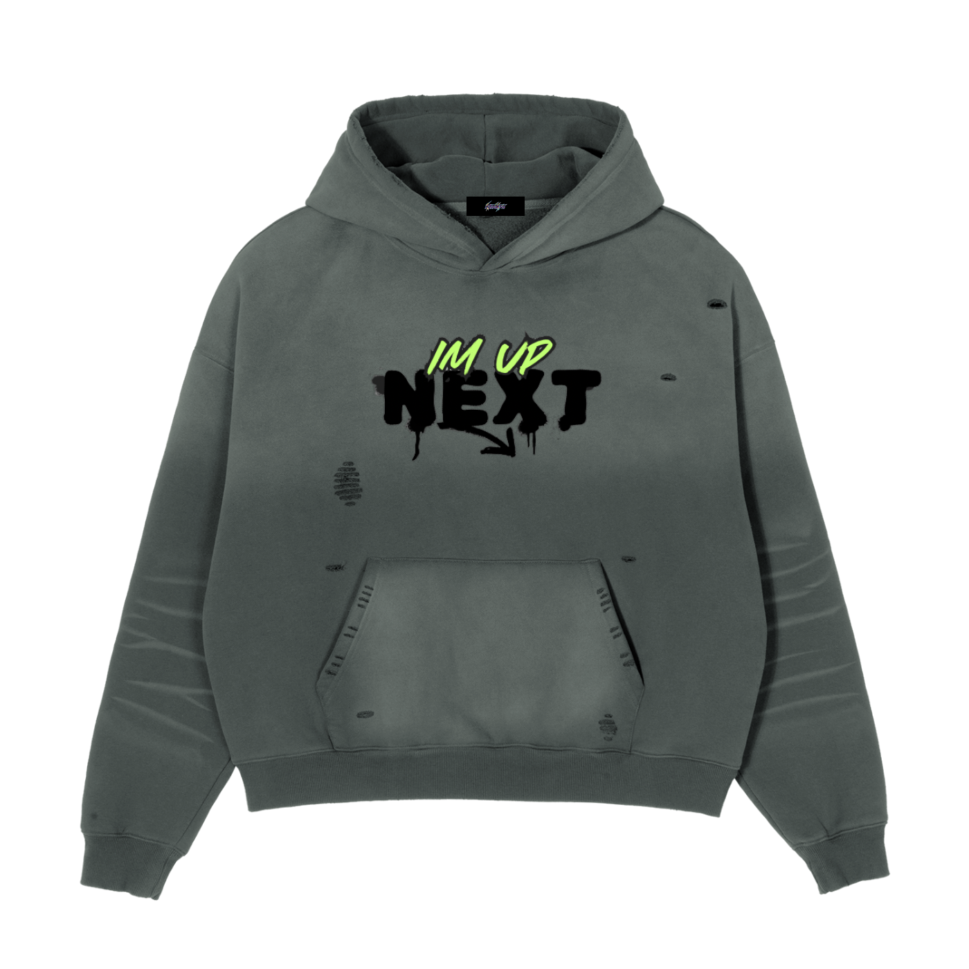 Frayed Sunfade Boxy Fleece Hoodie