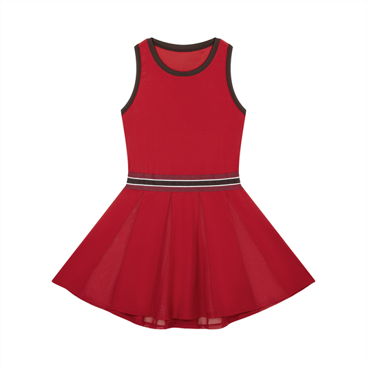 Women's Color Block A-Line Sleeveless Dress