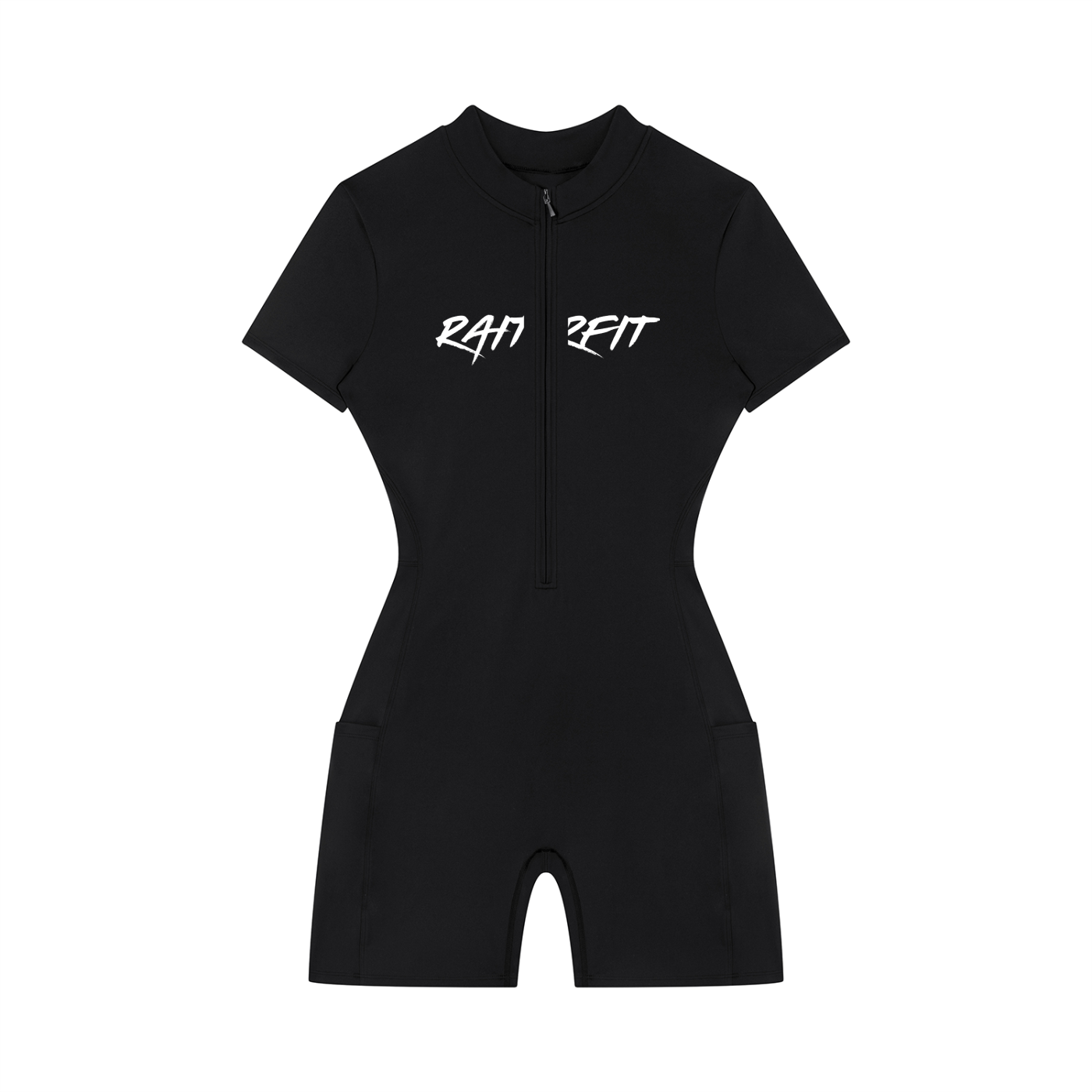 Women's Quarter-Zip Short Sleeve Romper