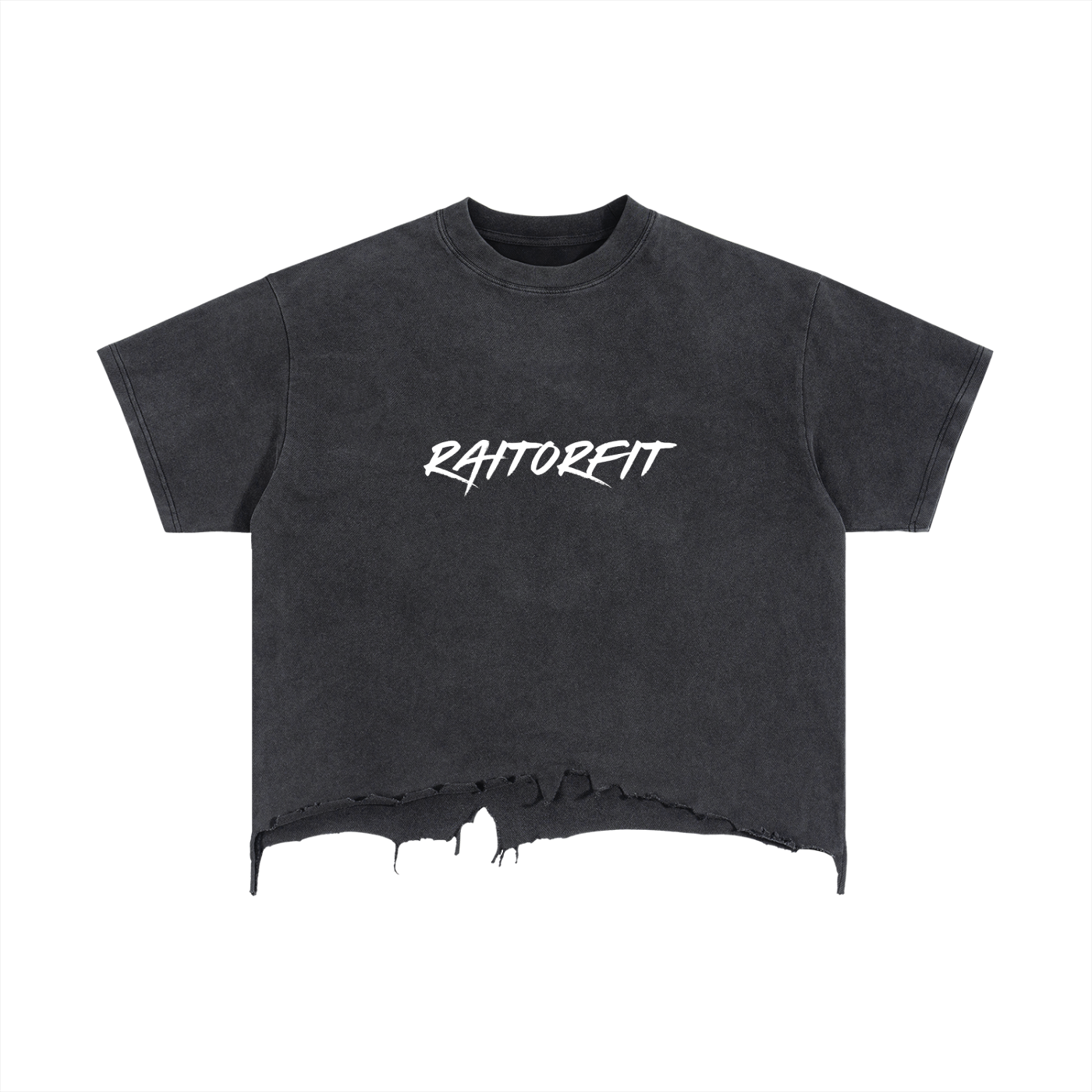 Vintage Wash Boxy Distressed Hem T-Shirt