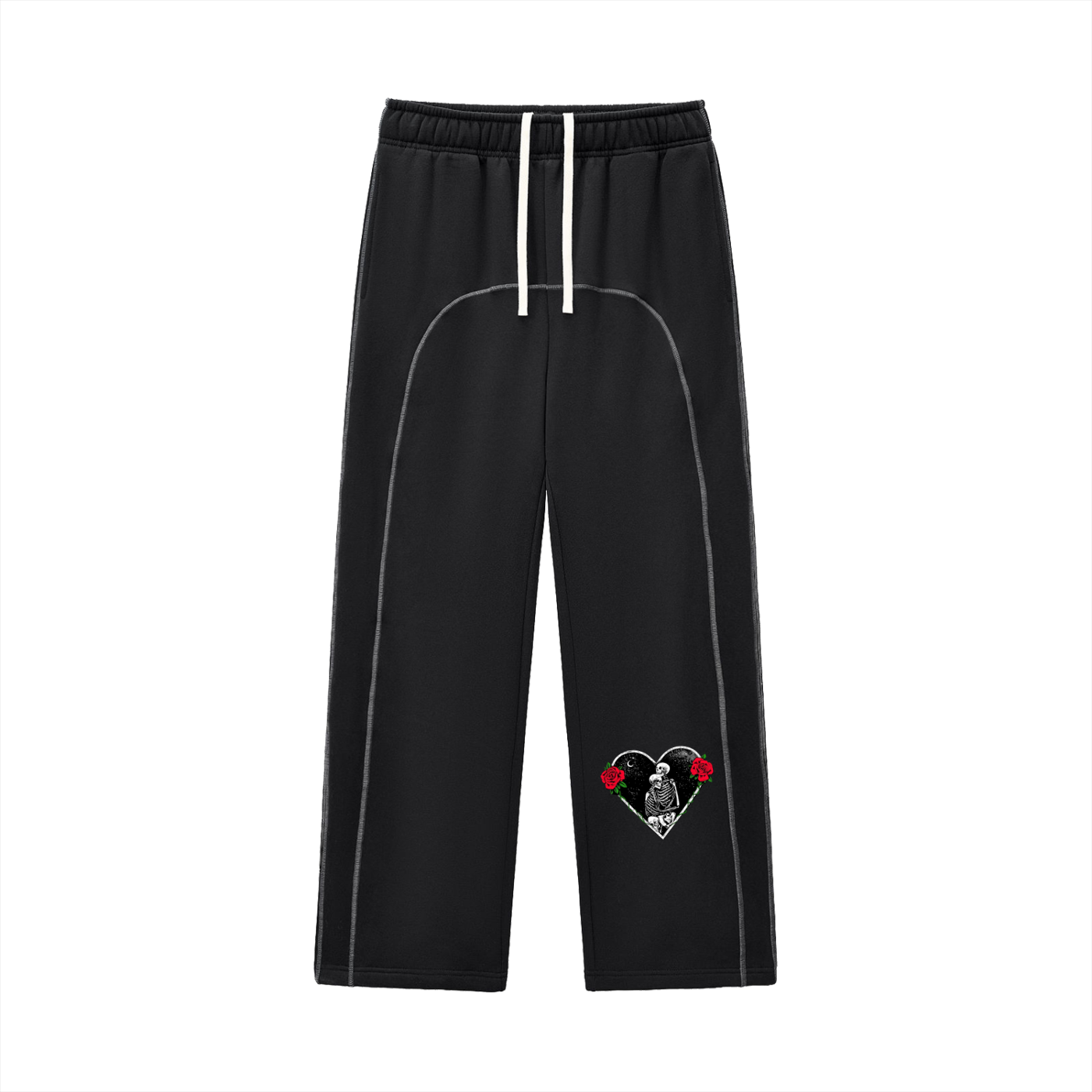 Contrast-Stitched Fleece Sweatpants