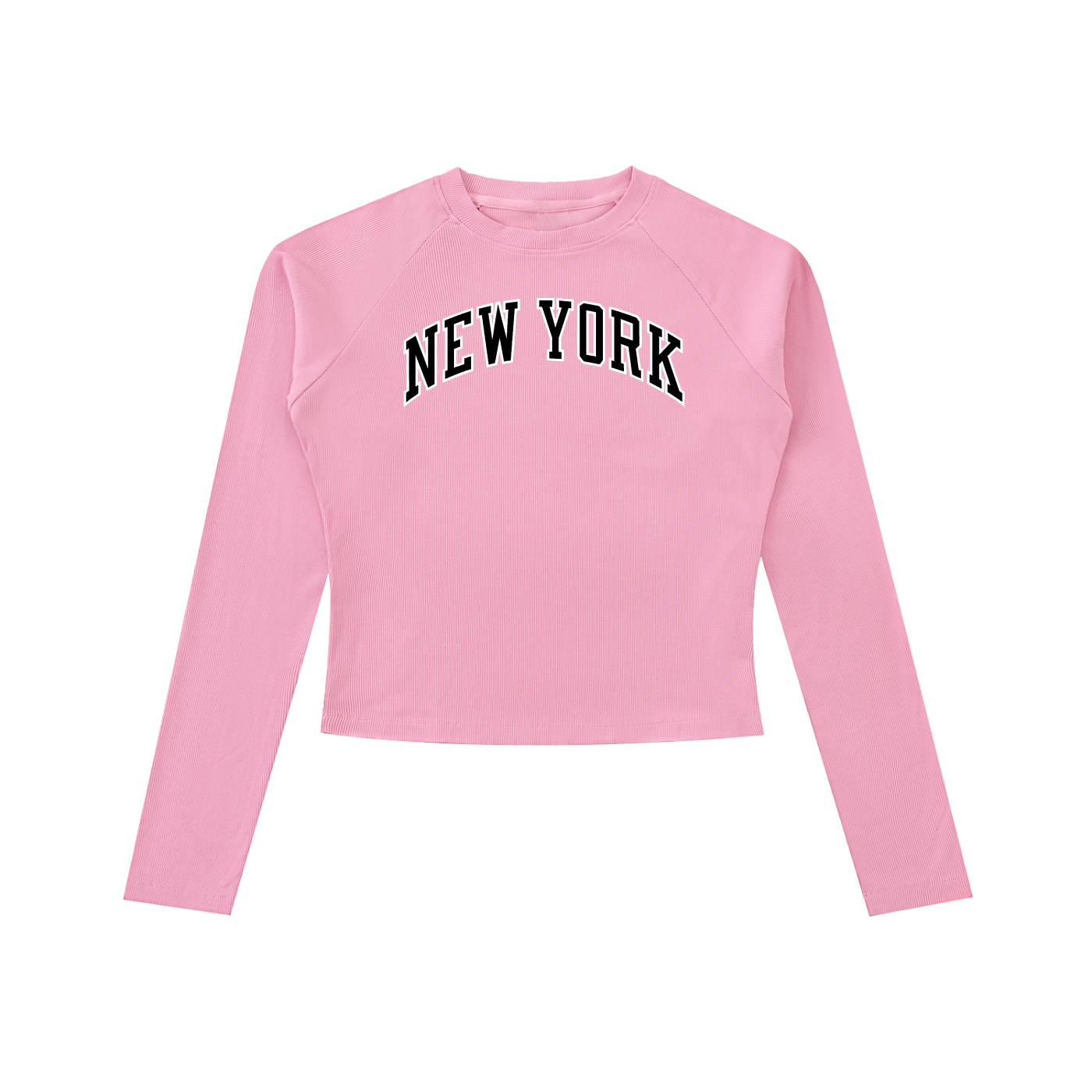 Dyed Washed Raglan Long Sleeve Slim T-Shirt