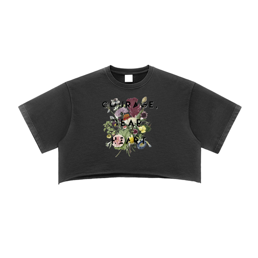 Snow Washed Raw Edge Crop Top