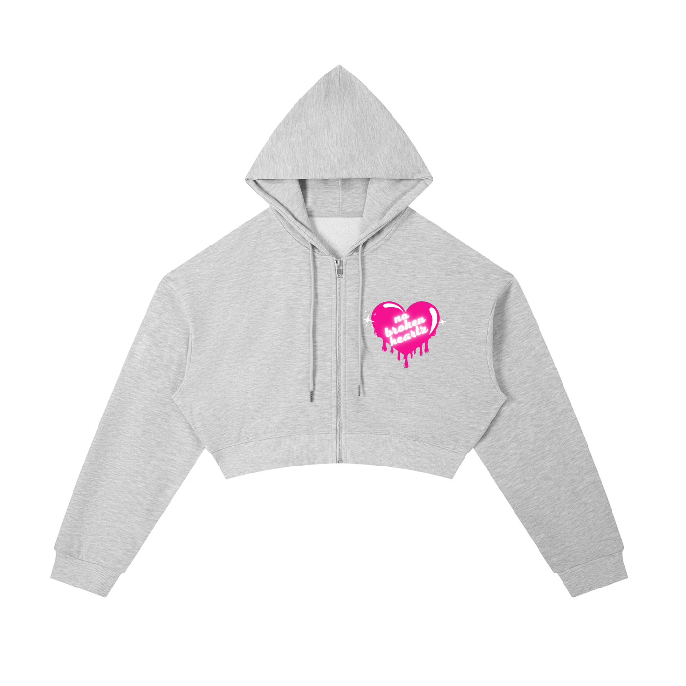 Essential Cropped Zip-Up Hoodie