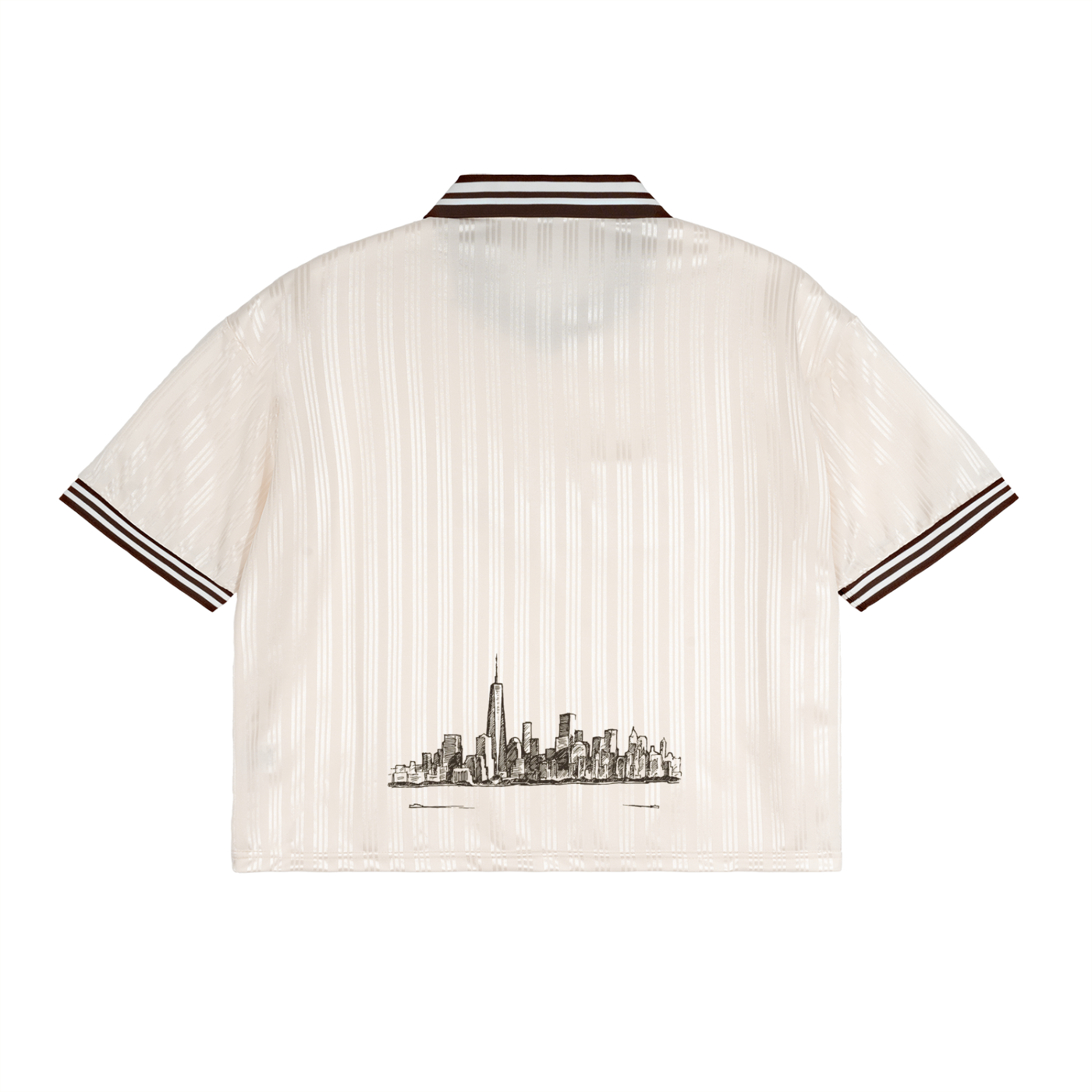 Contrast Stripes Polo Collar T-Shirt