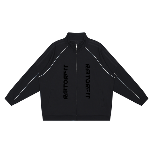 Reflection Striped Raglan Sleeve  Jacket