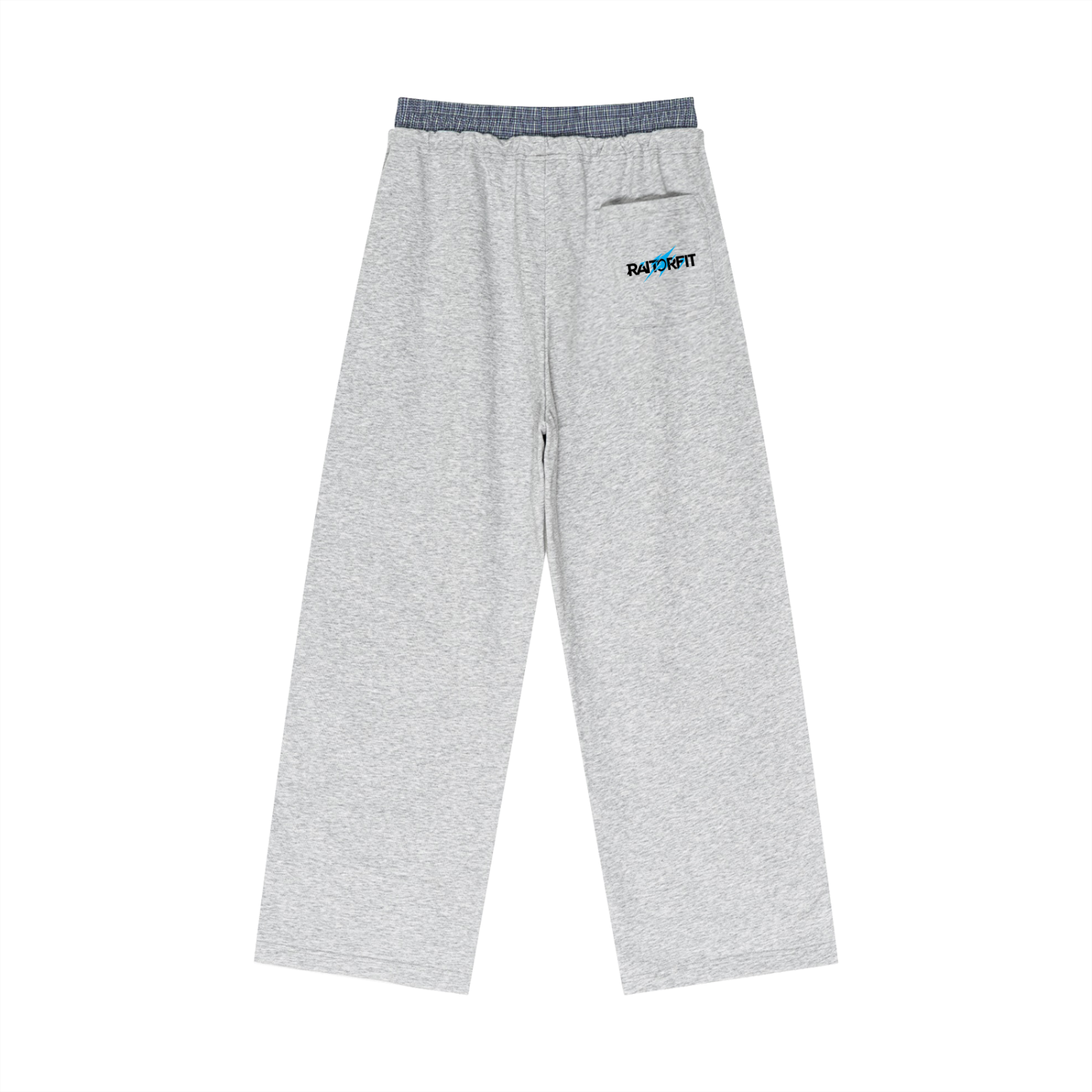 Plaid Contrast Waist Pants