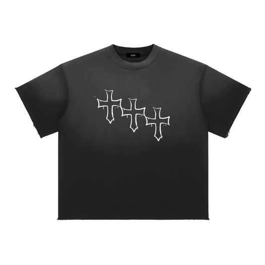 Sun Fade Raw Edge T-Shirt