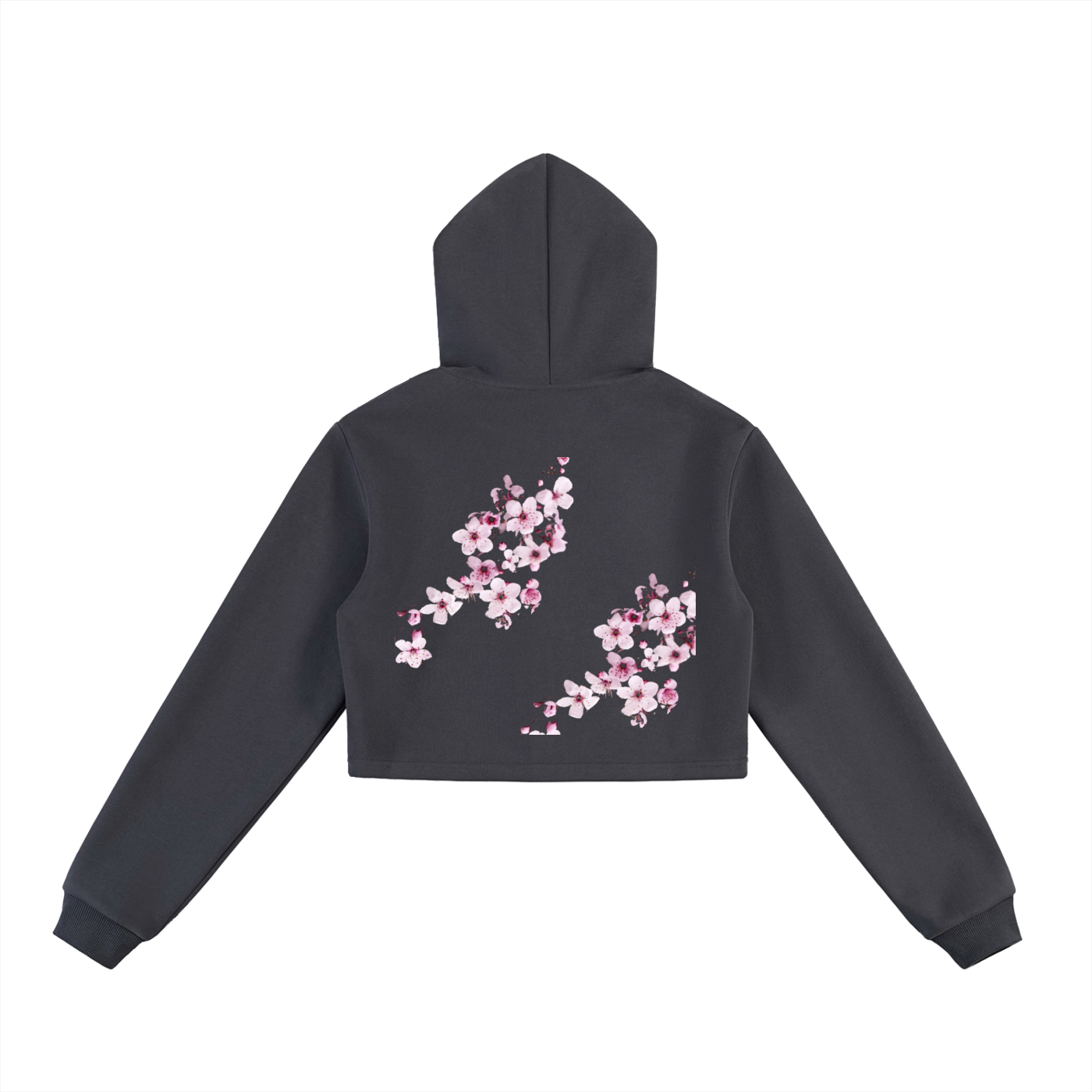 Essential Cropped Zip-Up Hoodie