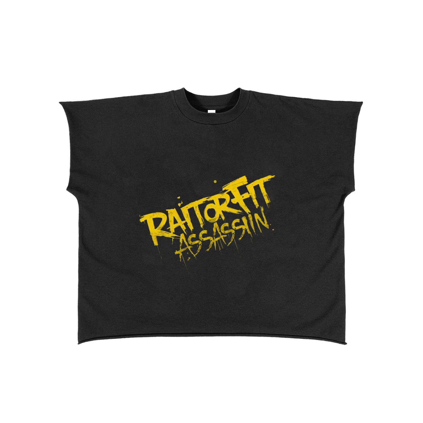 Raw Edge Boxy Non-Shrink T-Shirt